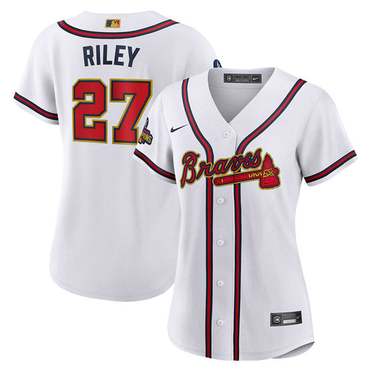 Women's Atlanta Braves Austin Riley World Series Champions Replica Jersey - White