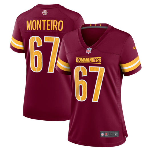 Aaron Monteiro Washington Commanders Nike Women's Game Player Jersey - Burgundy