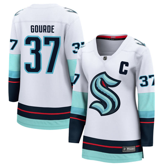 Yanni Gourde Seattle Kraken Fanatics Branded Women's Away Breakaway Jersey - White