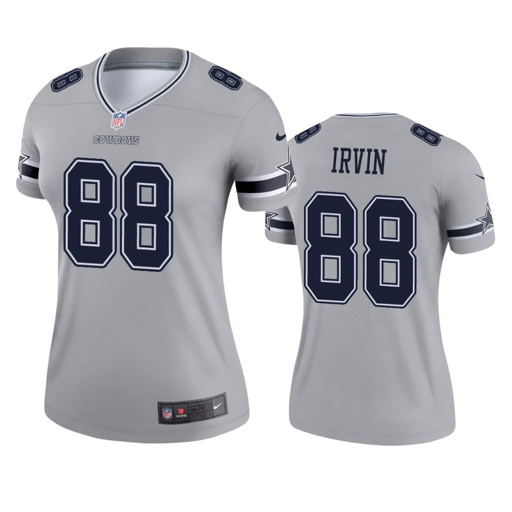 Women's Dallas Cowboys Michael Irvin Inverted Legend Jersey - Silver