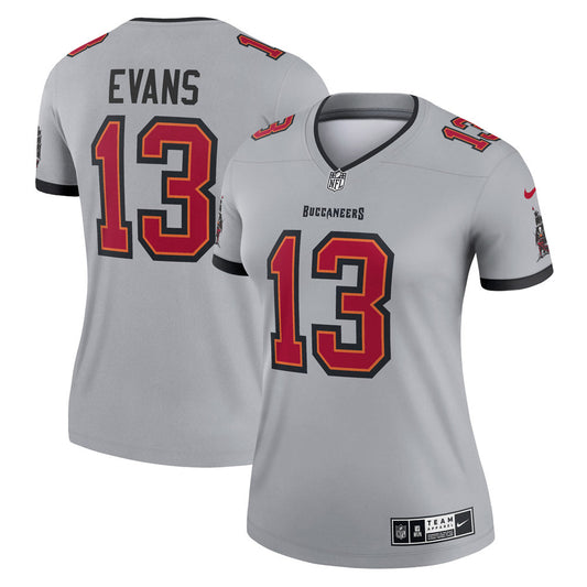 Women's Tampa Bay Buccaneers Mike Evans Inverted Legend Jersey Gray