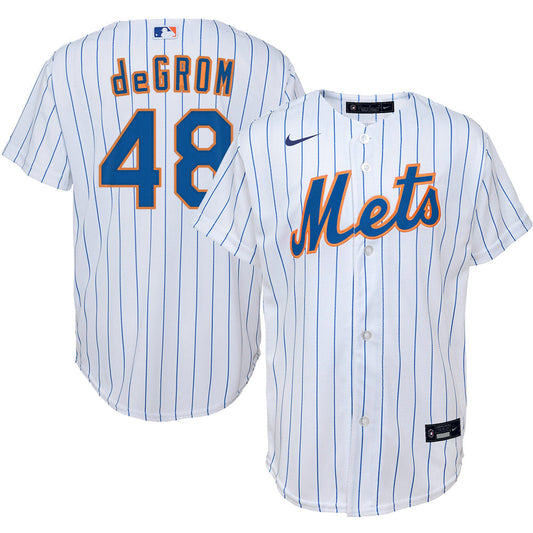 Youth New York Mets Jacob deGrom Home Player Jersey - White