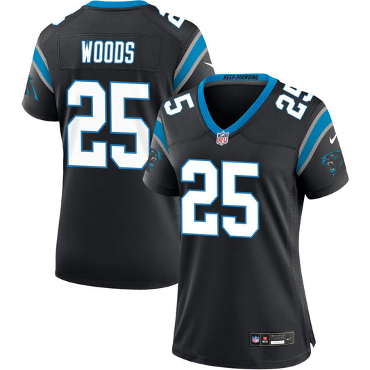 Xavier Woods Carolina Panthers Nike Women's Game Jersey - Black